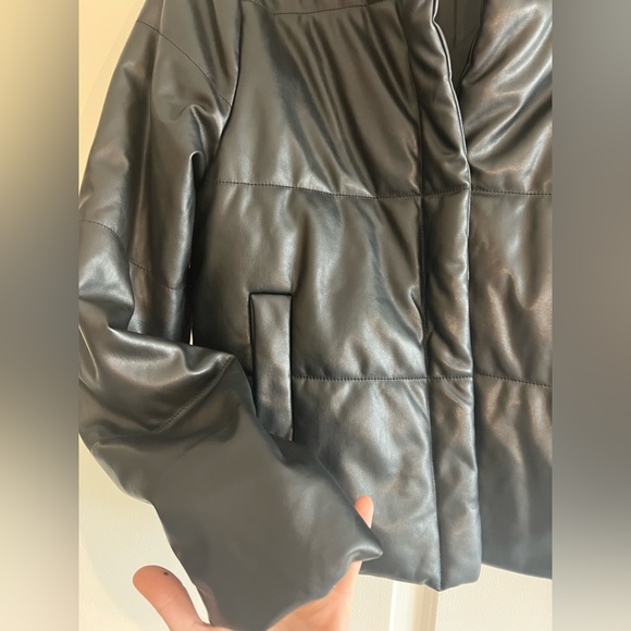 Ci Soni Leather Puffer Jacket - Picture 3 of 4